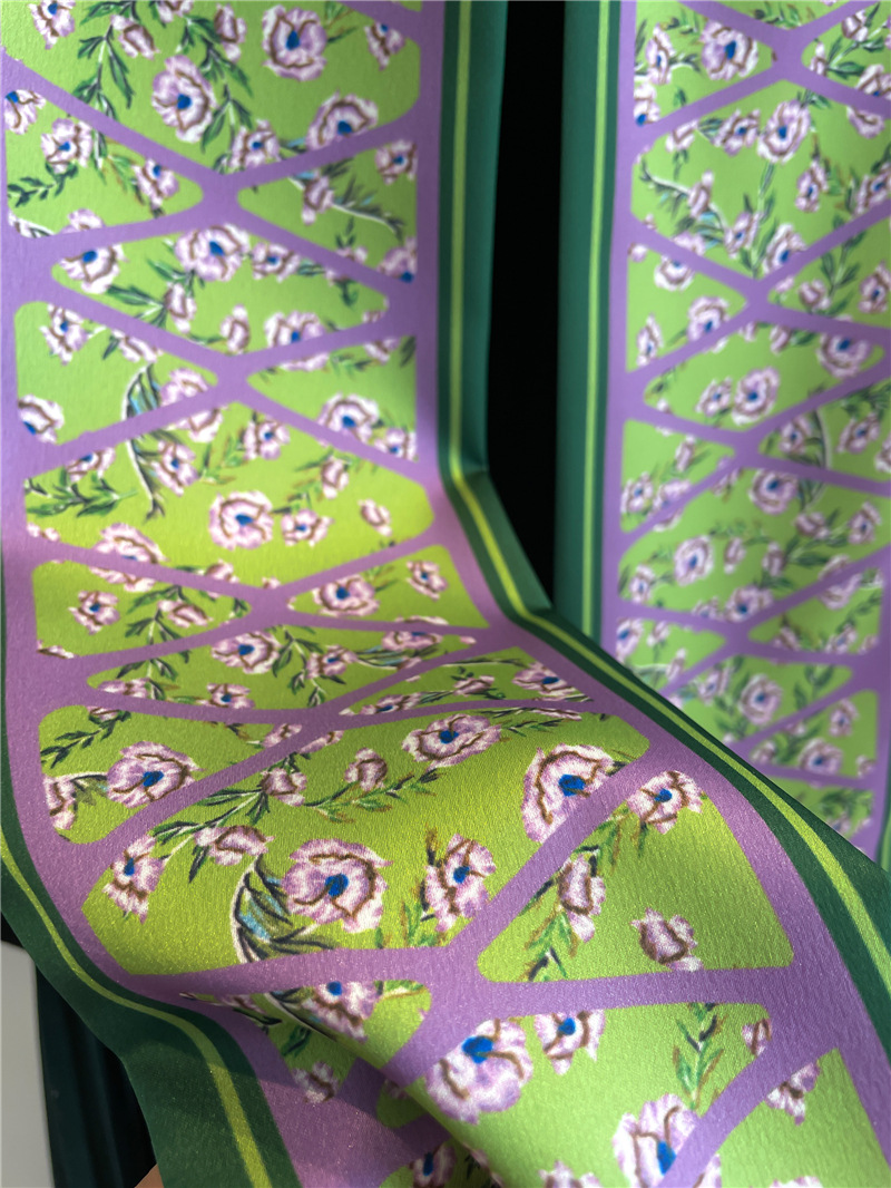 Sciarpa alla moda, cintura, sciarpa, nastro, decorazione per borsa legata, piccola fascia per capelli lunga, sciarpa di seta, donna bifacciale_voghion.com