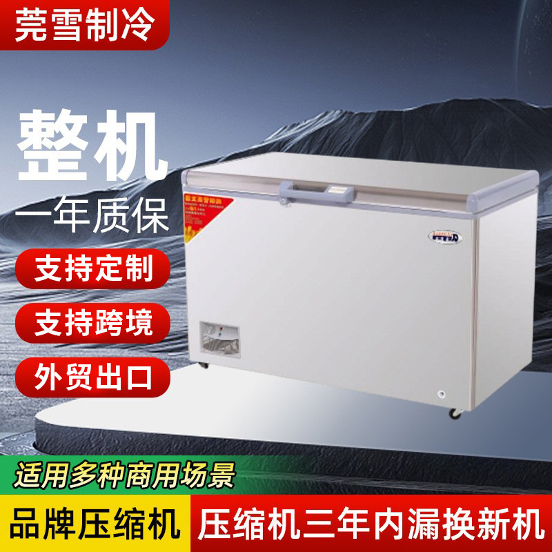 Commercial Large-Capacity Ice Cream Freezer Single-Door, Double-Door, Three-Door Refrigerator, Transparent Glass Display Cabinet, Frost-Free, Vertical Type