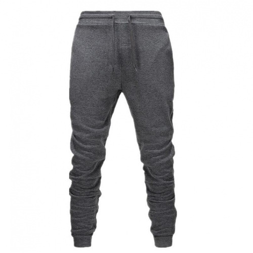 Wholesale Men's Sport Pants Autumn/Winter Fleece Men's Casual Solid Color Trousers Tied-in Ankle Pants