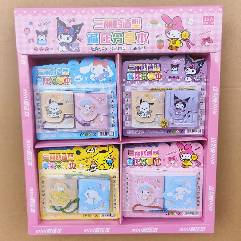 Mini sharing pocket notebook (Sanolou) — portable cartoon covers, assorted themed designs