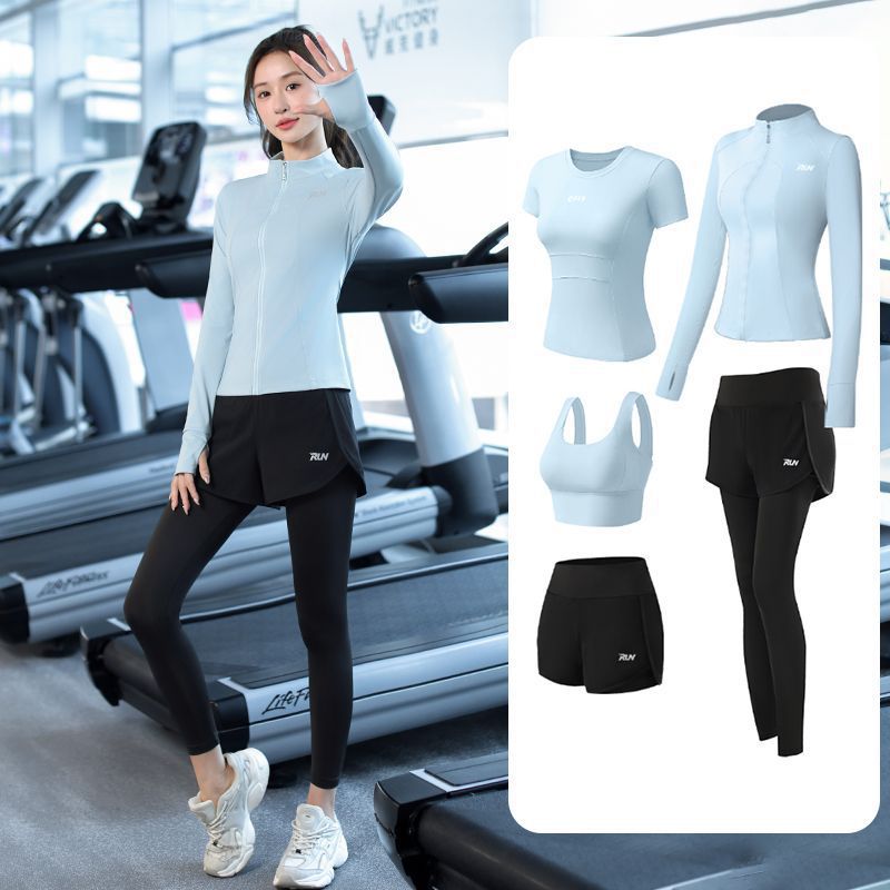 Trajes de yoga para mujeres de verano ropa deportiva suelta rápida ropa seca para correr trajes de mujeres de la mañana comercio al por mayor
