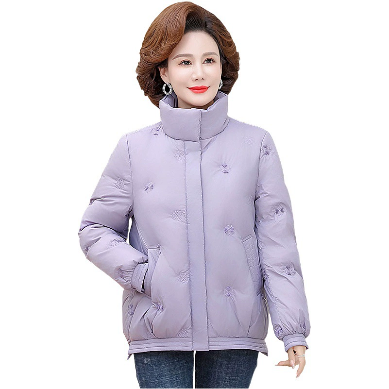 Женская одежда, пуховик с воротником из кроличьего меха, зимний новый стиль, пуховик среднего и пожилого возраста, 90, белый пуховик из утки, большой размер, женская верхняя одежда из плотного хлопка