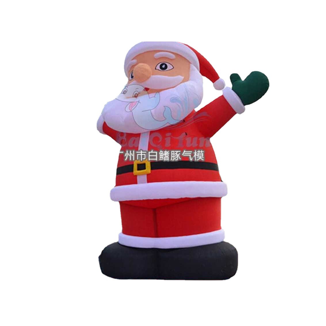 户外充气圣诞老人商家酒店广场圣诞节充气装饰品气模厂家供应