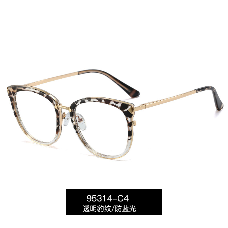 95314 2022 nuevas gafas de marco de moda transfronteriza gafas de luz anti-azul de las mujeres europeas y americanas gafas de miopía redondas marco