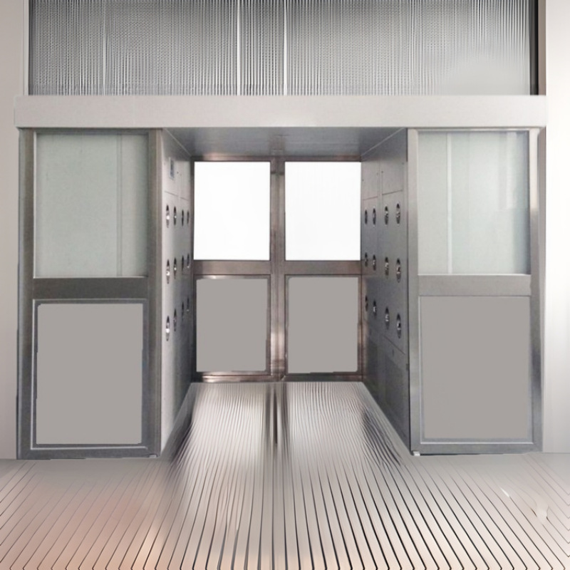 全自动智能平移门货淋室厂家直供无尘车间货物通道不锈钢风淋室