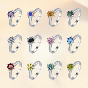 Fashion Four Claw Moissanite Ring Cross-border Live Broadcast Southeast Asia Hot All-match Jewelry Wholesale s925 Sterling Silver Bracelet