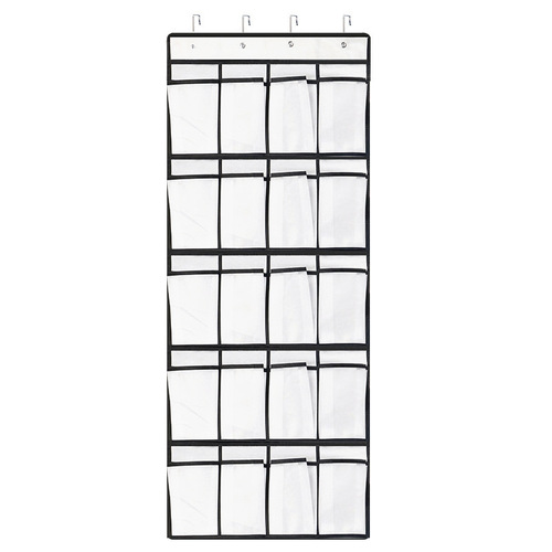 Cross-border new 24-grid rear storage hanging bag, hanging shoe storage bag, TEMU best-selling multi-layer storage bag