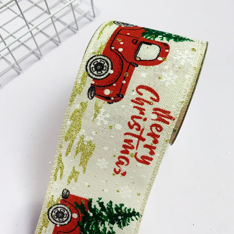 メーカーのクリスマスリボンの格子は麻をまねて鉄の線の辺の雪の花輪を持って装飾します。|undefined
