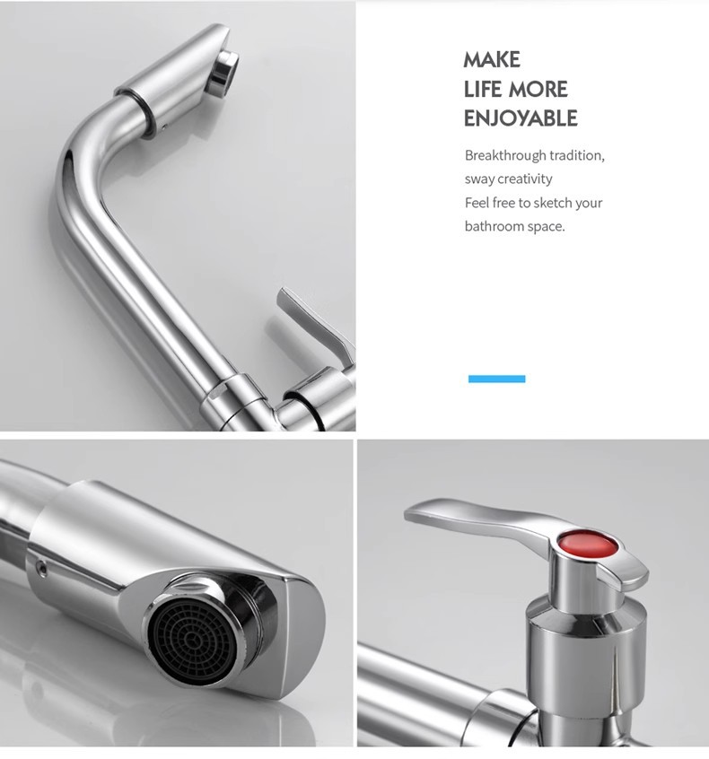 Washbasin, hot and cold water faucet, bathroom, stainless steel countertop basin, washbasin, household rotating single-hole faucet undefined