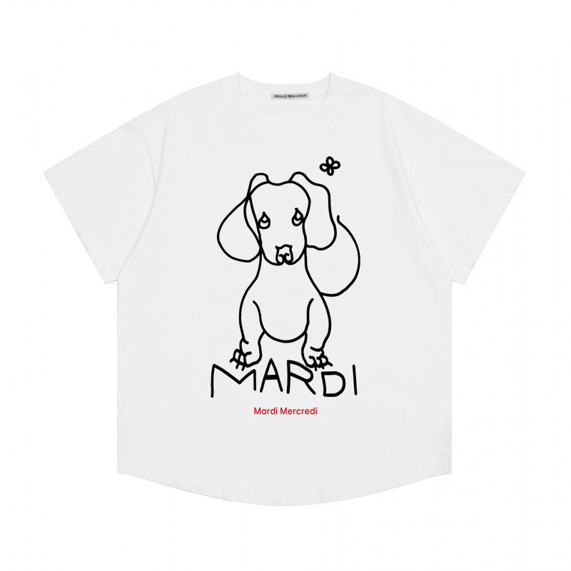 【カウンター品質】韓国マルディトレンドブランド半袖Tシャツリトルデイジードーマンプリントラウンドネックピュアコットンクロスボーダー|undefined