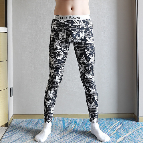 Men's pure cotton autumn pants, direct sale from the manufacturer, thin and colorful warming pants for men, all-cotton leggings for winter