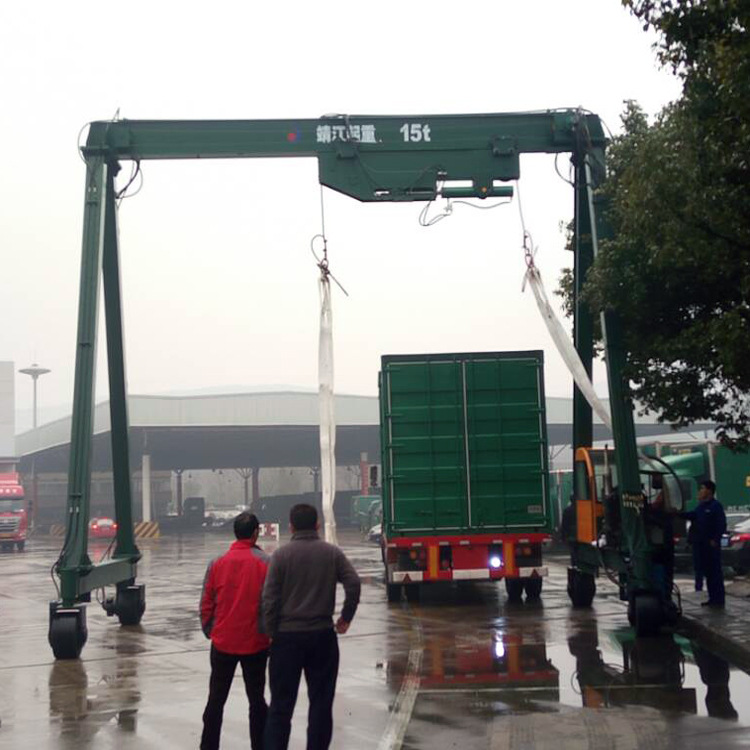 郑州  龙门吊厂家 移动式轮胎吊 集装箱运转吊装用 10t 20t40t60t