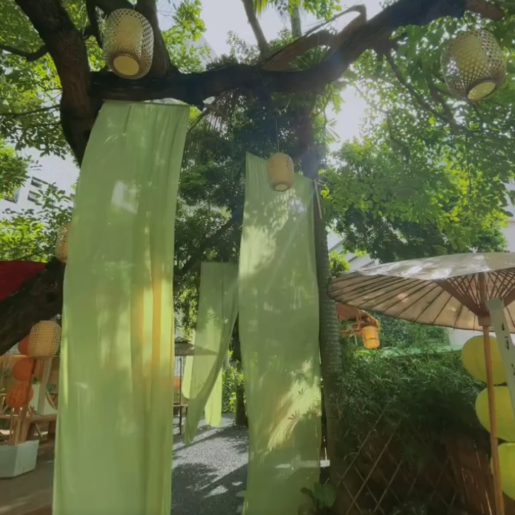 Cortina de estilo chino clásico, diseño de caligrafía y paisaje, ideal para interiores o fondos decorativos