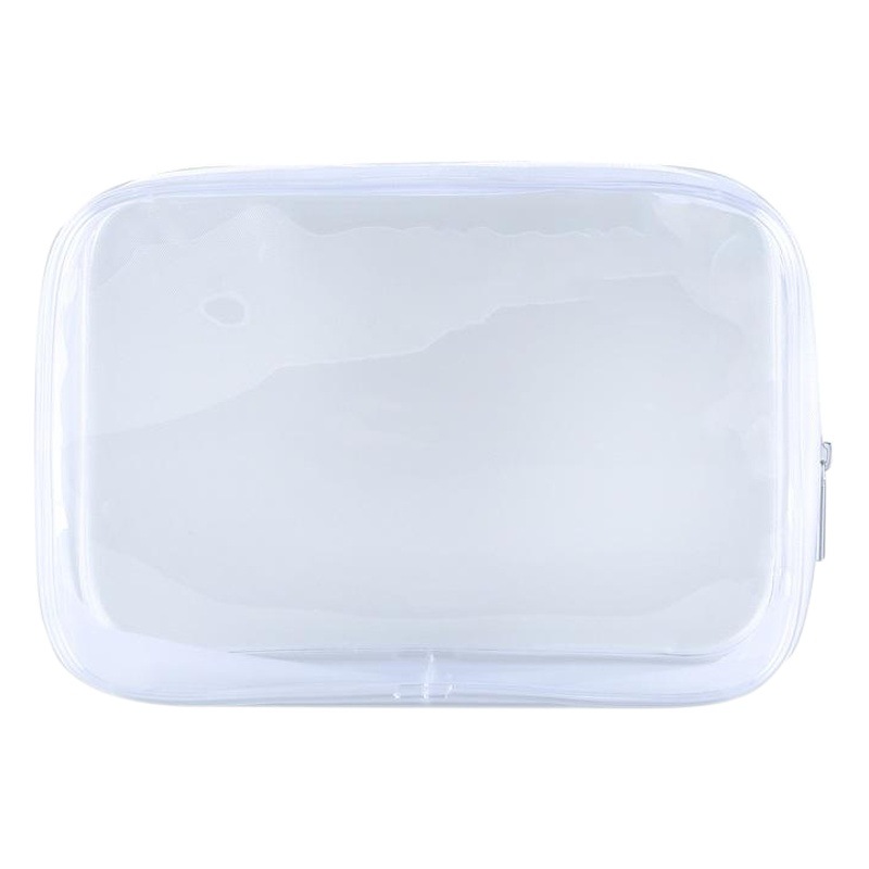 Bolsa de cosméticos de PVC bolsa de almacenamiento de viaje impermeable transparente bolsa de cosméticos tridimensional portátil cremallera bolsa de PVC jalea en stock