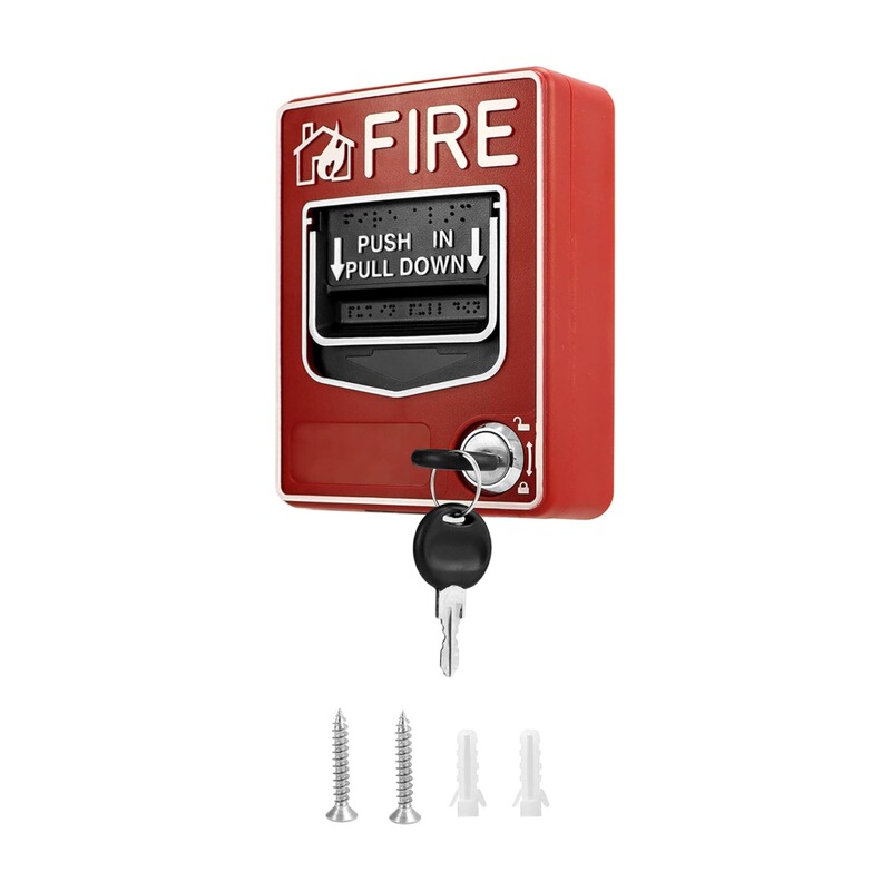 Cross-Border Amazon Reset Switch Emergency Switch Button Fire Alarm Manual Reset Alarm Device