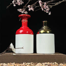 陶瓷土陶窖藏空瓶密封仿古酒罐陶瓷藏酒专用家用存酒酒具一斤酒瓶