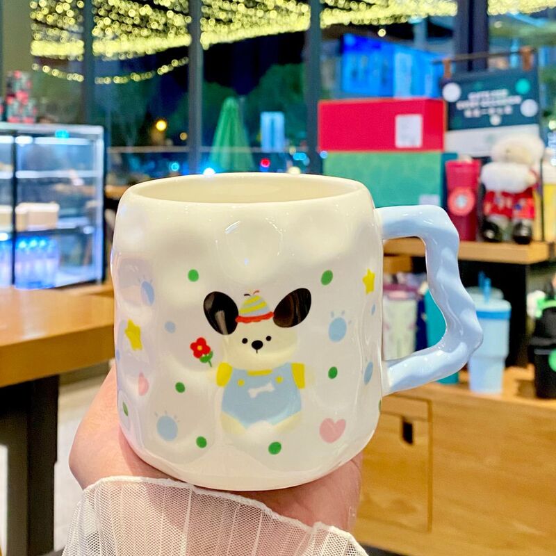 可爱卡通杯吸管杯ins风马克杯带盖家用送女生日情侣杯礼物陶瓷杯|undefined