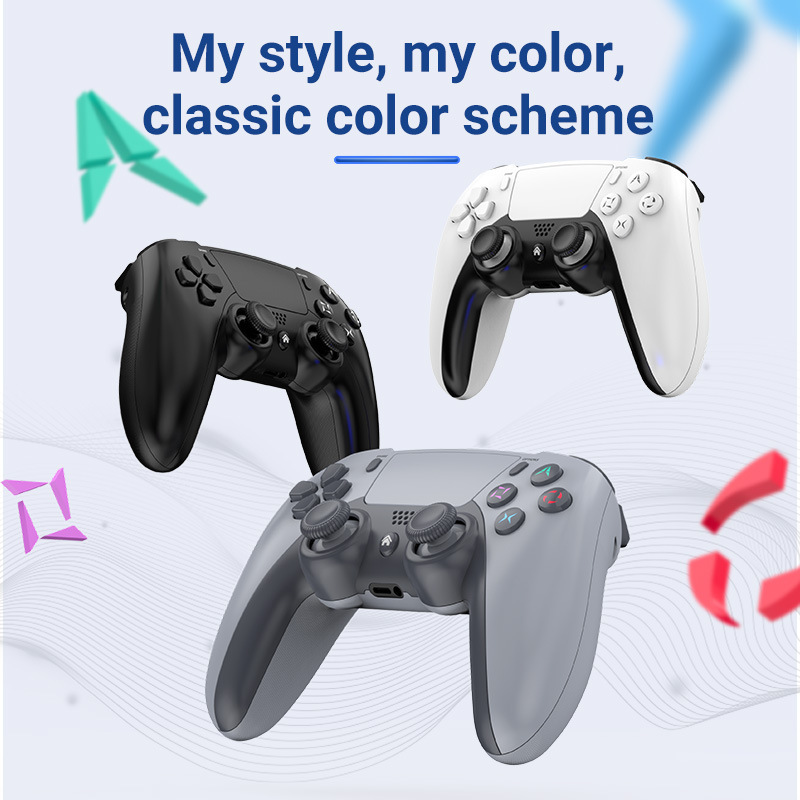新しいプライベートモデル P4 ゲームコントローラー 6 軸体性感覚デュアル振動ワイヤレス Bluetooth ゲーム ps3 コントローラー pc コンピュータプロ|undefined
