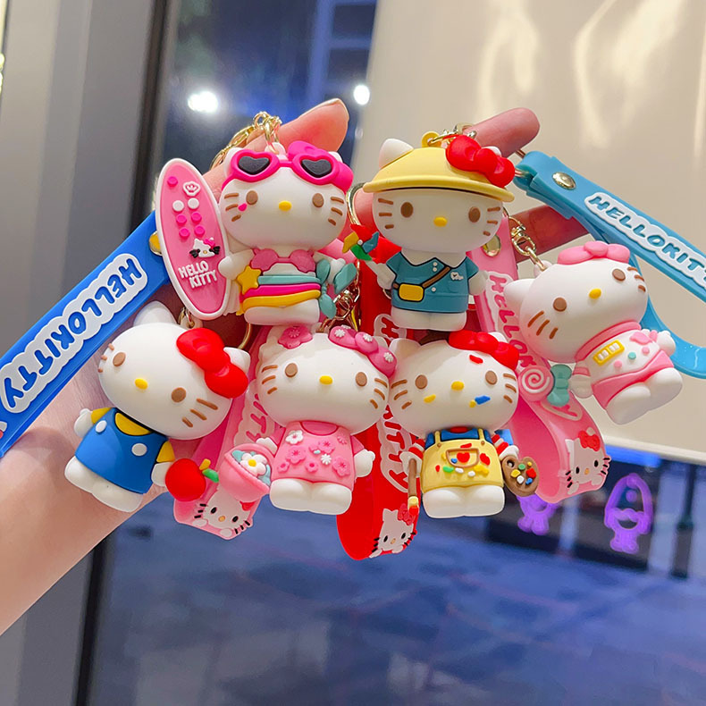 New Cartoon Kt Cat Keychain Couple School Bag Car Pendant Hello Kitty Small Gift Baby Catcher Gift Wholesale New Cartoon Kt Cat Keychain Couple School Bag Car Pendant Hello Kitty Small Gift Baby Catcher Gift Wholesale