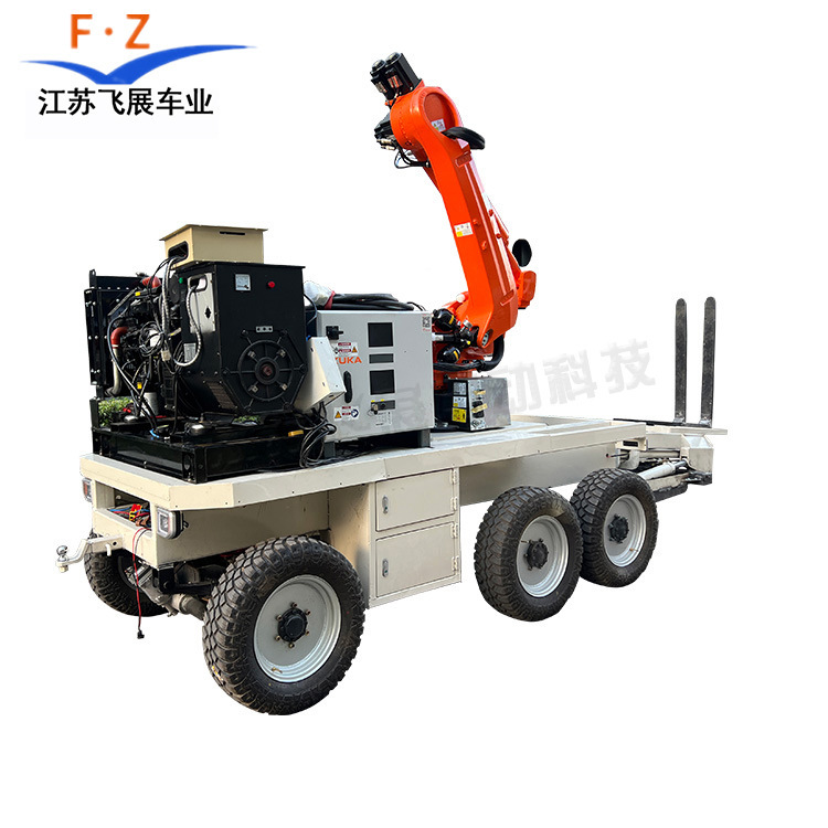 University Research and Development of Robotic Arm Welding Robot Wire-Controlled Autonomous Driving Heavy-Duty Six-Wheel Hydraulic Front Fork Chassis University Research and Development of Robotic Arm Welding Robot Wire-Controlled Autonomous Driving Heavy-Duty Six-Wheel Hydraulic Front Fork Chassis