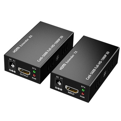 60M HDMI Extender Cat5e Cat 6 Ethernet IP TCP 1080p 3D TX RX|ms
