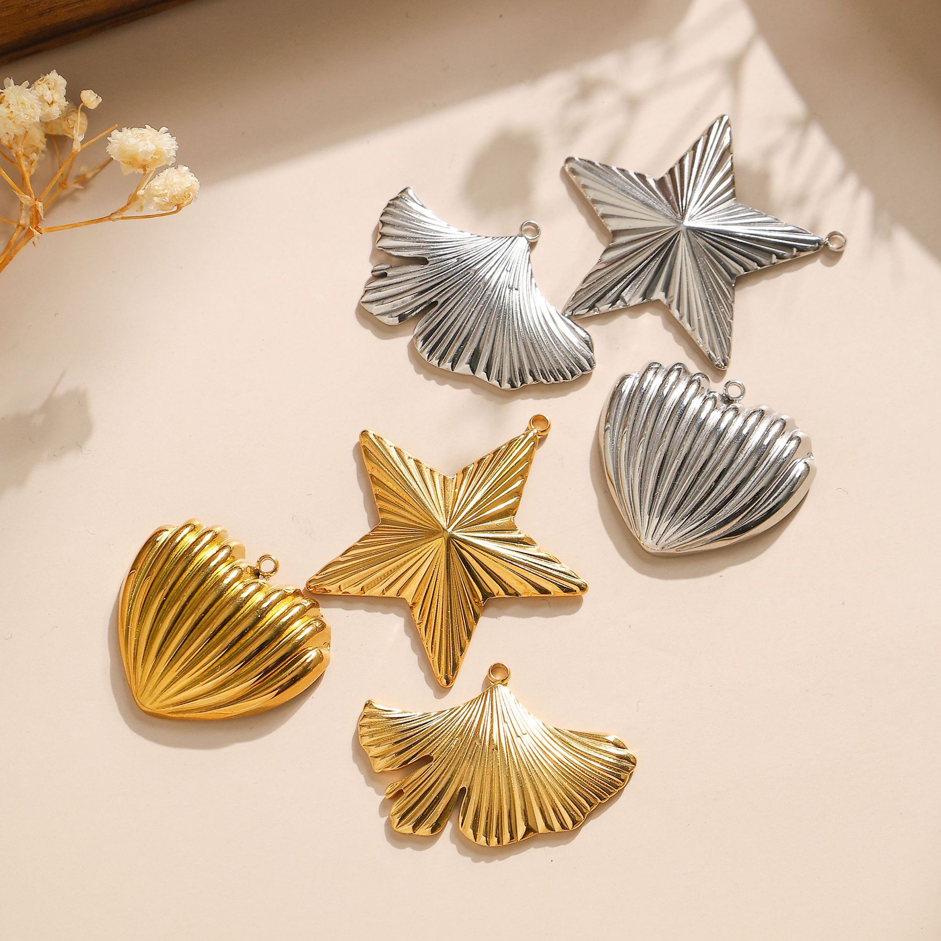 DIY Jewelry Accessories Classification 1 Piece Quantity 304 Stainless Steel Material 1 Piece 304 Stainless Steel Star Heart Shape Pendant