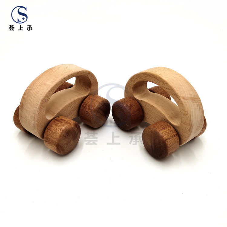 Wooden infant toy car grip inertia hand push car 0-3 years old toy gift can be to the map sample