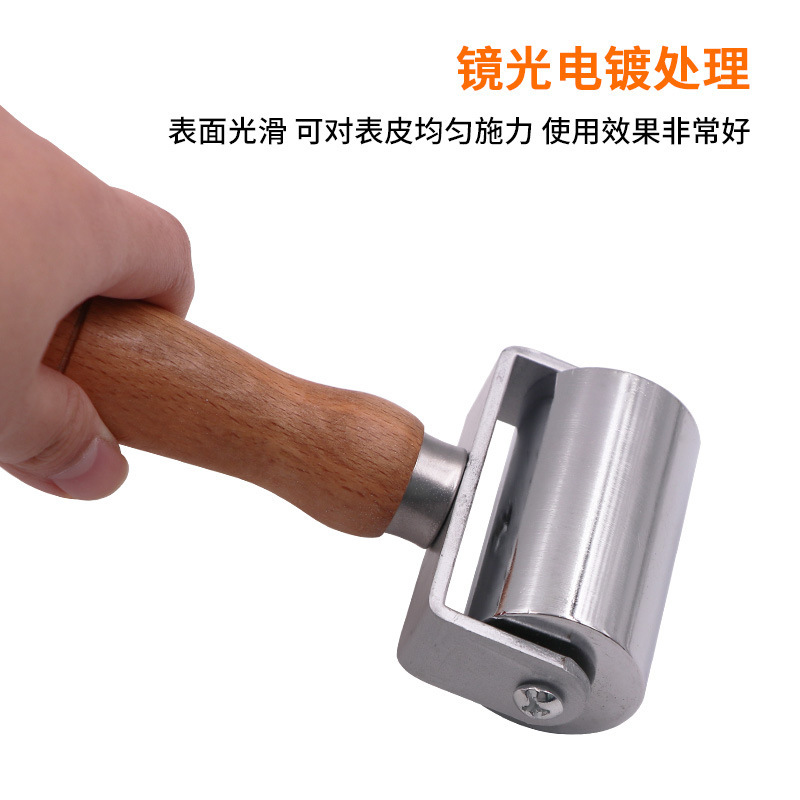 DIY artesanía de costura manual de cuero de corte de cuero de corte de bordes prensa de borde rodante rodante rodante de goma rodante de hierro de cuero de vaca rodante de goma rodante