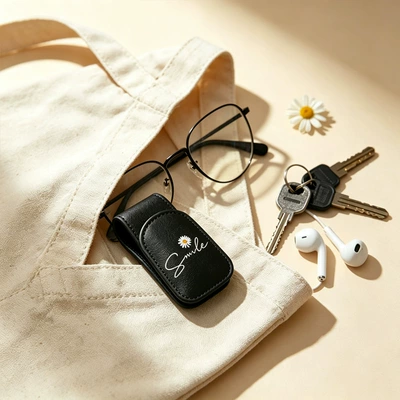 Case and Ticket Holder, Car Glasses Clip/Bill Clip