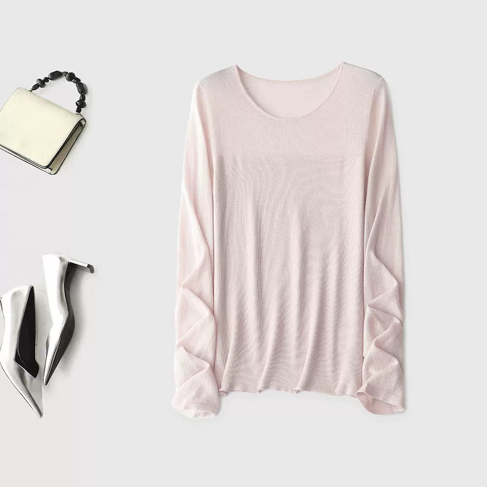 内搭神器 心机显瘦修身打底羊毛衫 立体层次感圆领简约百搭气质