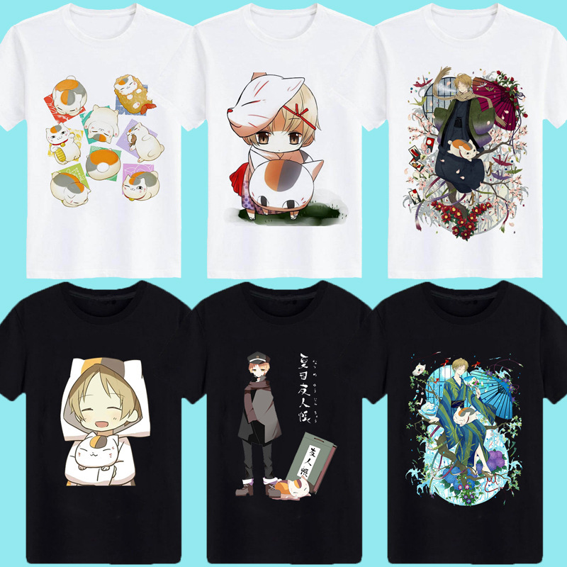 Xia Mu Friends Account Cat Teacher Animation Peripheral Printed Clothes Summer Loose Short-sleeved Men's and Women's All-match T-shirt Xia Mu Friends Account Cat Teacher Animation Peripheral Printed Clothes Summer Loose Short-sleeved Men's and Women's All-match T-shirt
