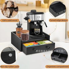 木製ブラックオーガナイザーコーヒーカプセル収納ボックス正方形成分容器収納引き出しボックス
