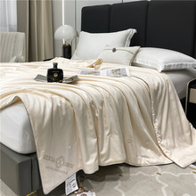 2024全棉纯棉80s贡缎长绒棉蚕丝夏被凉被子空调被春秋被冬