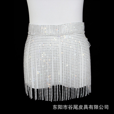 Cross border new pattern superior quality personality Rhinestone Waist skirt sexy Hollow tassels decorate Waist chain Body wholesale