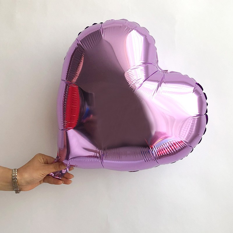 Transfronterizo de 18 pulgadas amor luz versión color sólido oro plata fiesta de cumpleaños decoración papel de aluminio globo de aluminio al por mayor