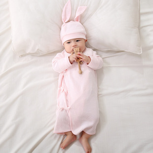 2025 Spring and Autumn A-Class Kimono-Style Baby Romper Long-Sleeve Infant Outing Suit Jumpsuit Newborn Pajamas