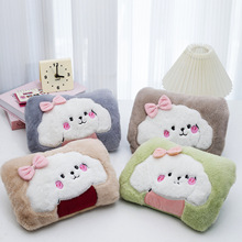 卖萌动物热水袋充电暖手宝毛绒暖宝宝卡通可拆洗插手可爱暖手神器