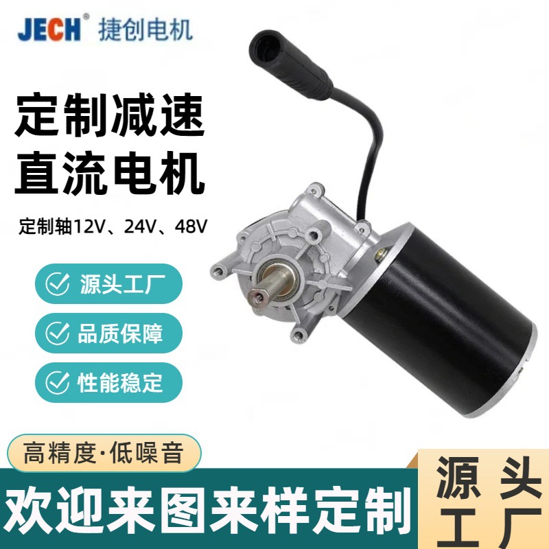 来图做轴48V减速电机过滤器直流电机12V 24V有刷自锁升降马达电机