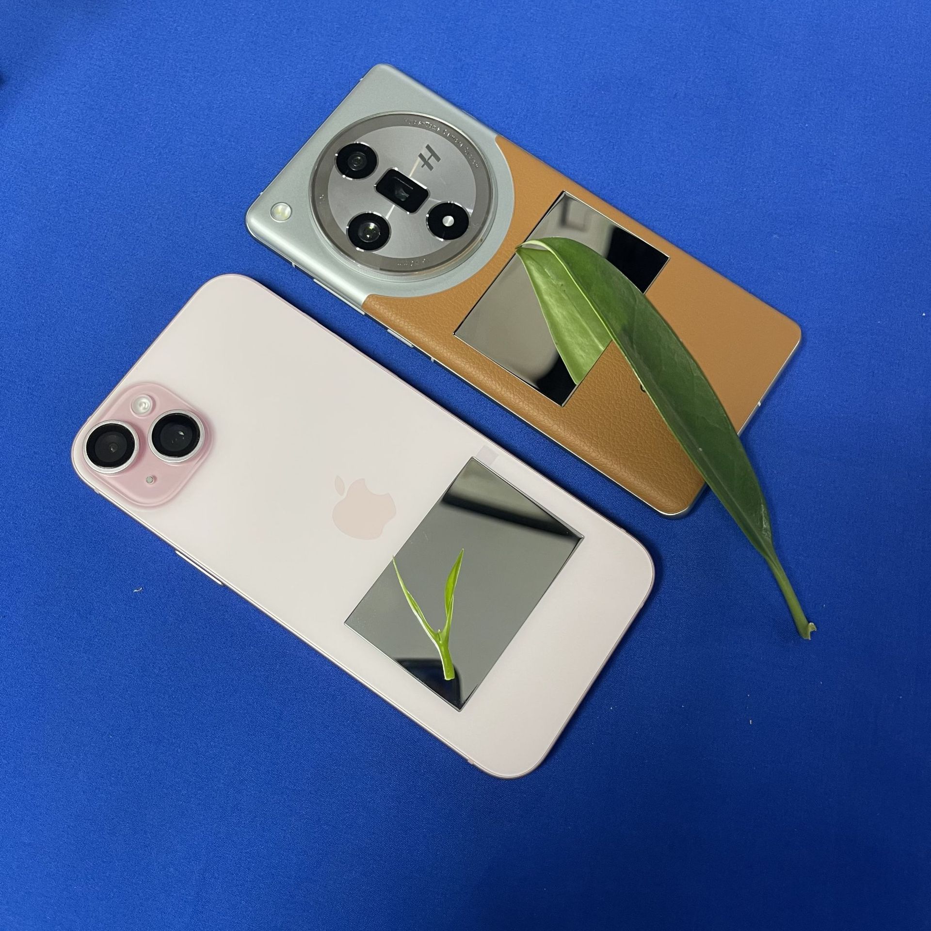 Aplicable iPhone15pro espejo funda para teléfono espejo pequeño lente de maquillaje funda para teléfono espejo universal espejo Huawei