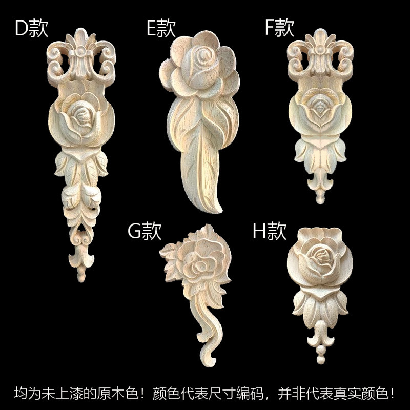 東陽の木の彫刻のヨーロッパ式の箱の花は実木のデカールコーナーのバラの家具の部品の木の花の現物を飾ります。|undefined
