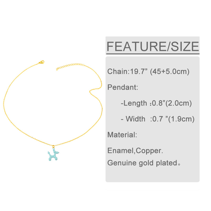 wholesale simple solid color puppy shape pendant necklace Nihaojewelry