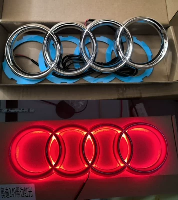 Four Rings A3A5A4La6Lq5 Mid-Grid | Car logo - 249-silver-red-light