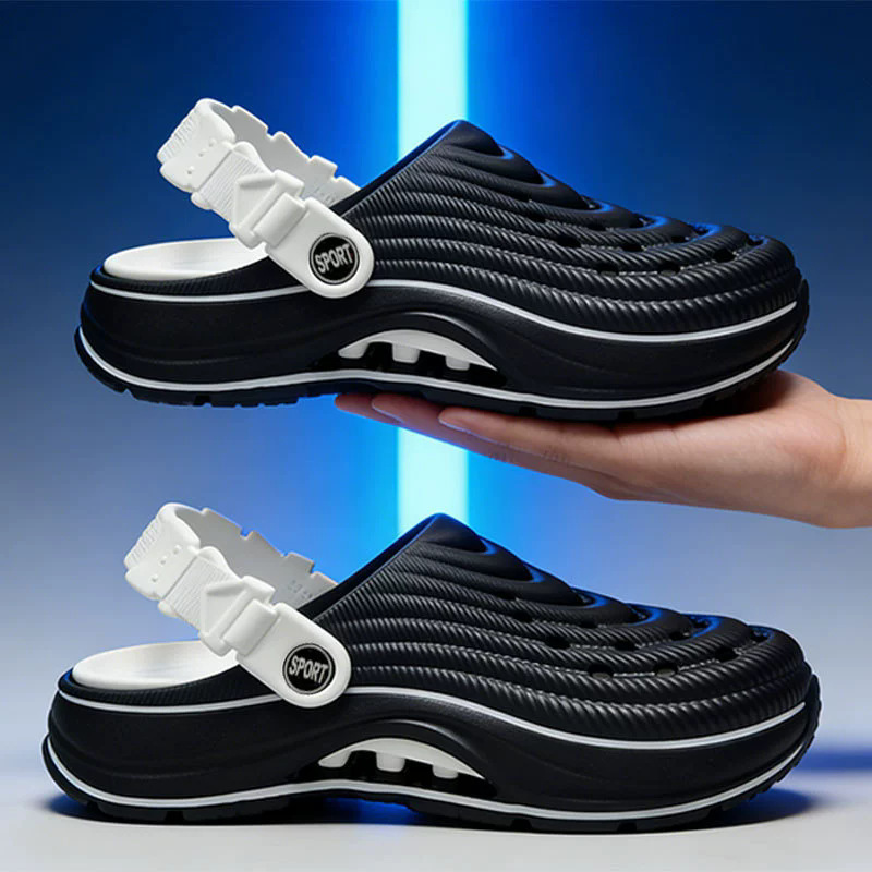 New Style Perforated Shoes for Men and Women, Shock-Absorbing, Non-Slip, Thick-Soled Men's Beach Shoes, Trendy Hollow Casual Outdoor Dual-Use Sandals New Style Perforated Shoes for Men and Women, Shock-Absorbing, Non-Slip, Thick-Soled Men's Beach Shoes, Trendy Hollow Casual Outdoor Dual-Use Sandals