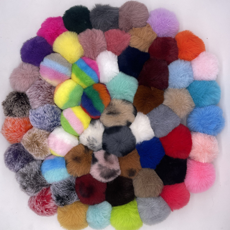 Wholesale 8cm Imitation Rex Rabbit Fur Balls, Colorfulful Fur Balls, Clothing Accessories, Plush Balls, Pet Nests, Artificial Fur Balls