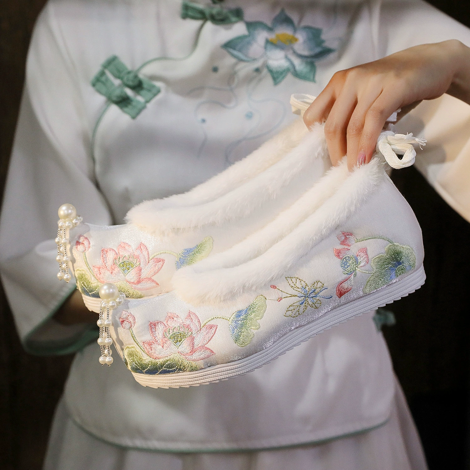 [BIHE] новая обувь ханьфу для студенток в старинном стиле, Женская подходящая обувь ханьфу, увеличивающая внутренний рост, обувь в старинном стиле Han Element