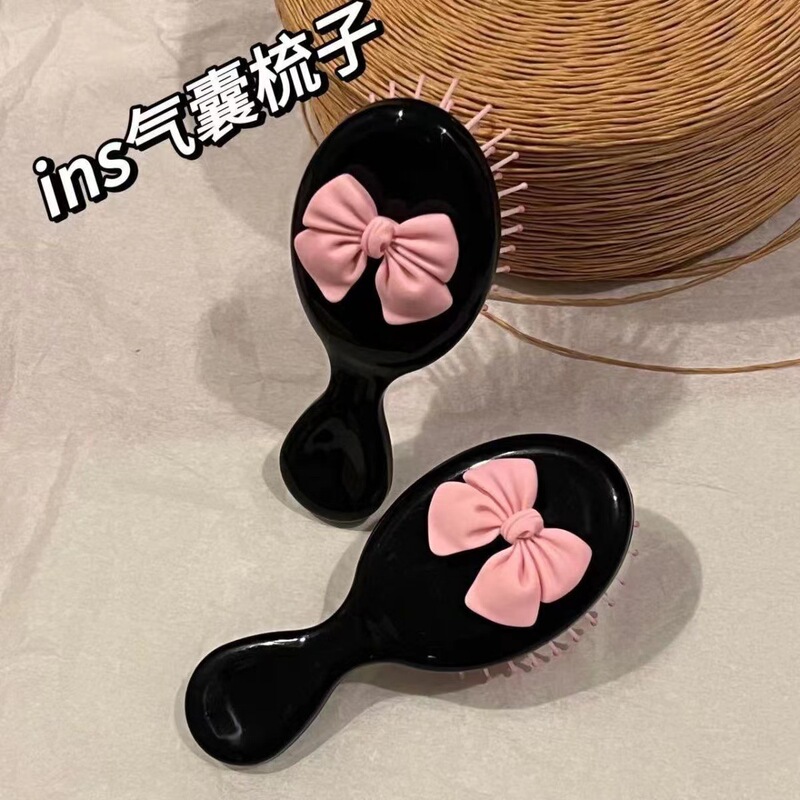 かわいいリボン小さなコームポータブルミニ折りたたみエアクッションコームエアバッグマッサージコーム|undefined