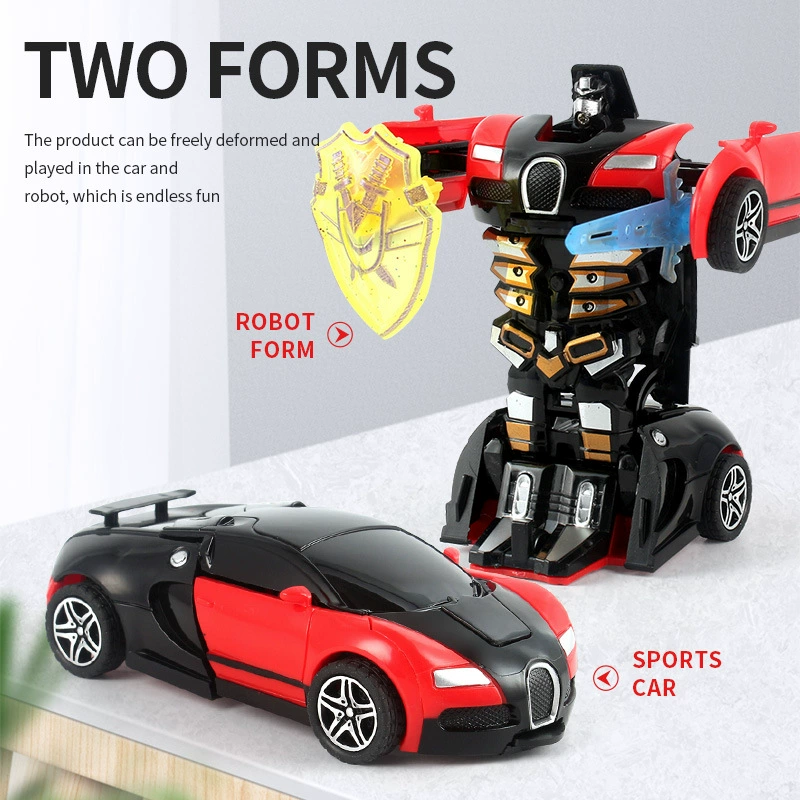 Инерционная машинка-трансформер для детей, игрушка для мальчиков, модель автомобиля, имитирующая столкновение, для уличных торговли и электронной коммерции