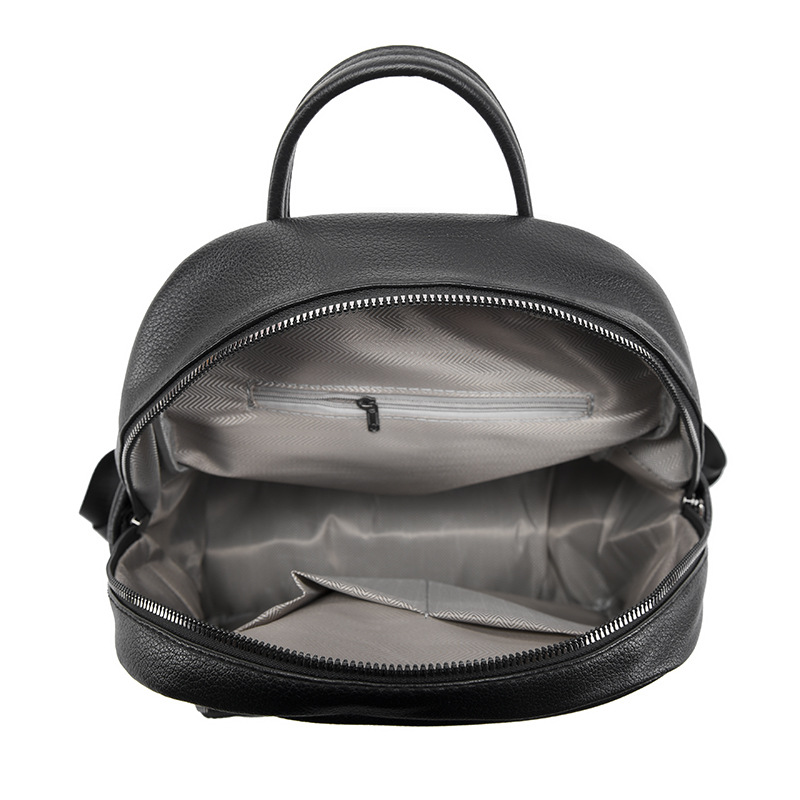 Bolsos para mujer 2023 nueva mochila de PU para mujer literaria y artística, mochila de viaje al aire libre simple de nicho, mochila escolar de moda