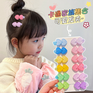 Children's Hairpin Batch Girl Candy Color Star Love Hairpin Bangs Side Clip Broken Hairpin Baby One-word Clip