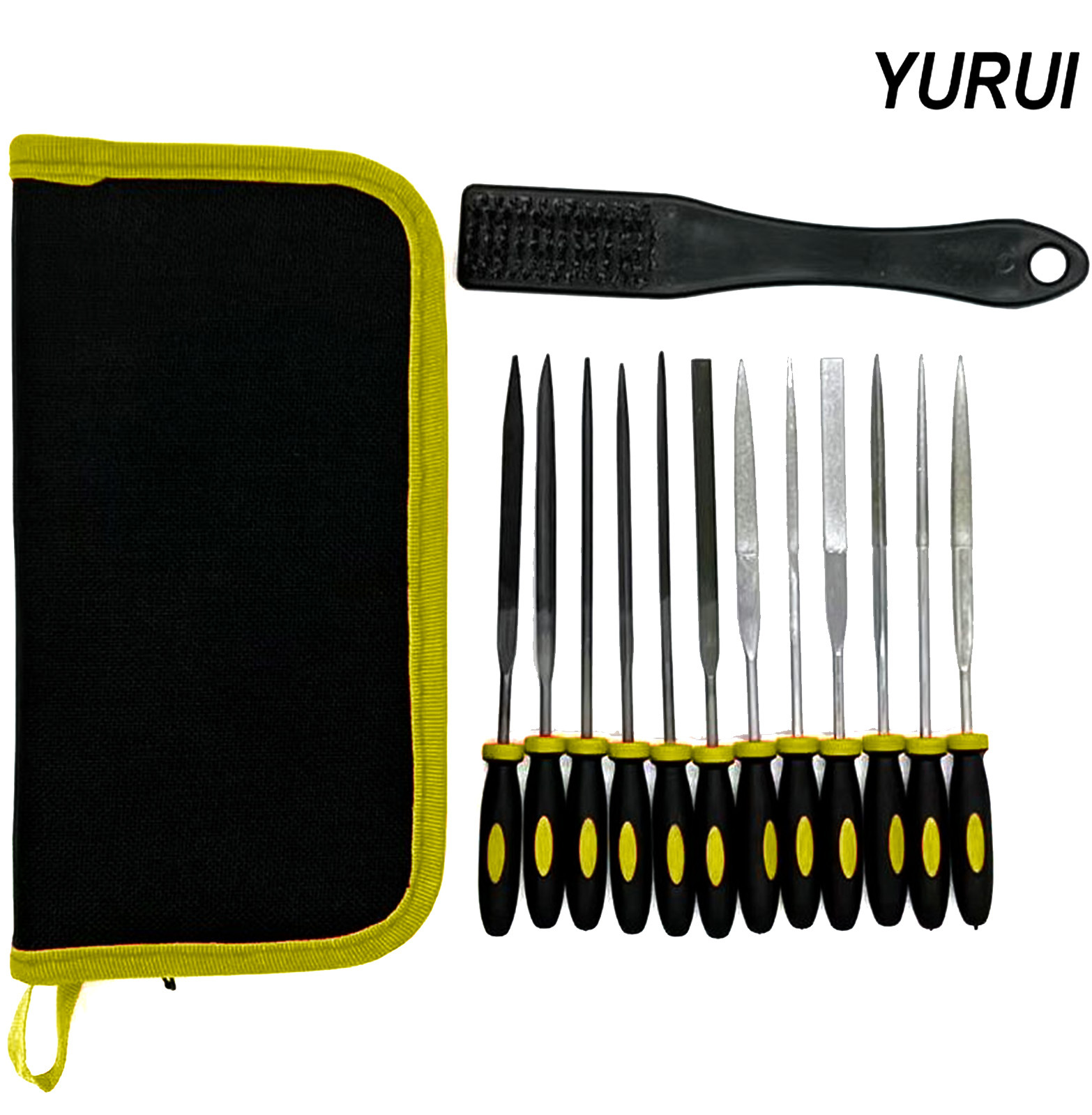 Productos TRANSFRONTERIZOS DE VENTA RÁPIDA Amazon Juego de archivos de plástico de 13 piezas con kit de traje de combinación de cepillo de limpieza entrega de una pieza